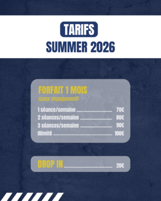 Tarifs CrossFit été 2026 Le Havre